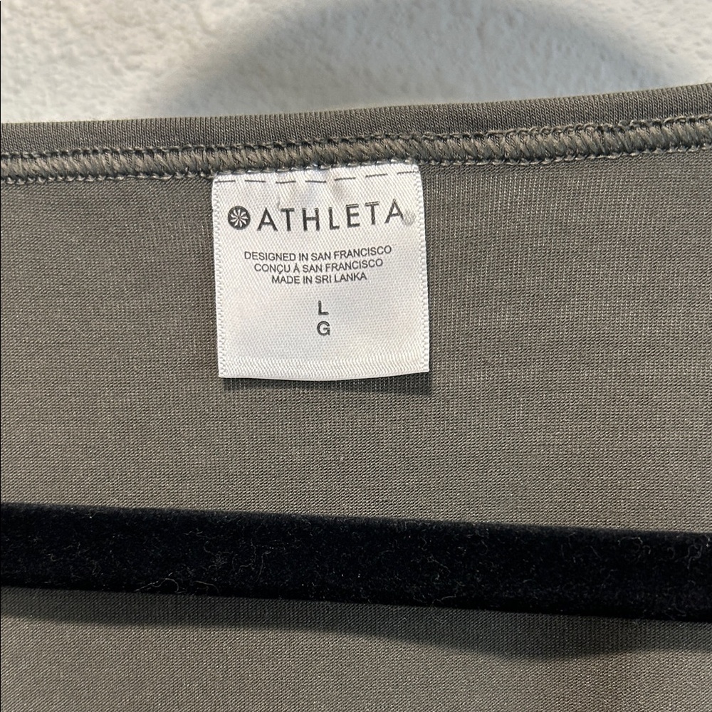Athleta Olive Long Sleeve Wrap Top - Picture 2 of 6